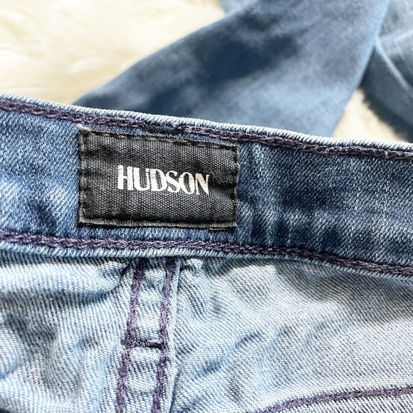 Hudson Natalie Super Skinny Raw Hem Mid Rise Cropped Ankle Jeans Size 24 - Picture 6 of 6